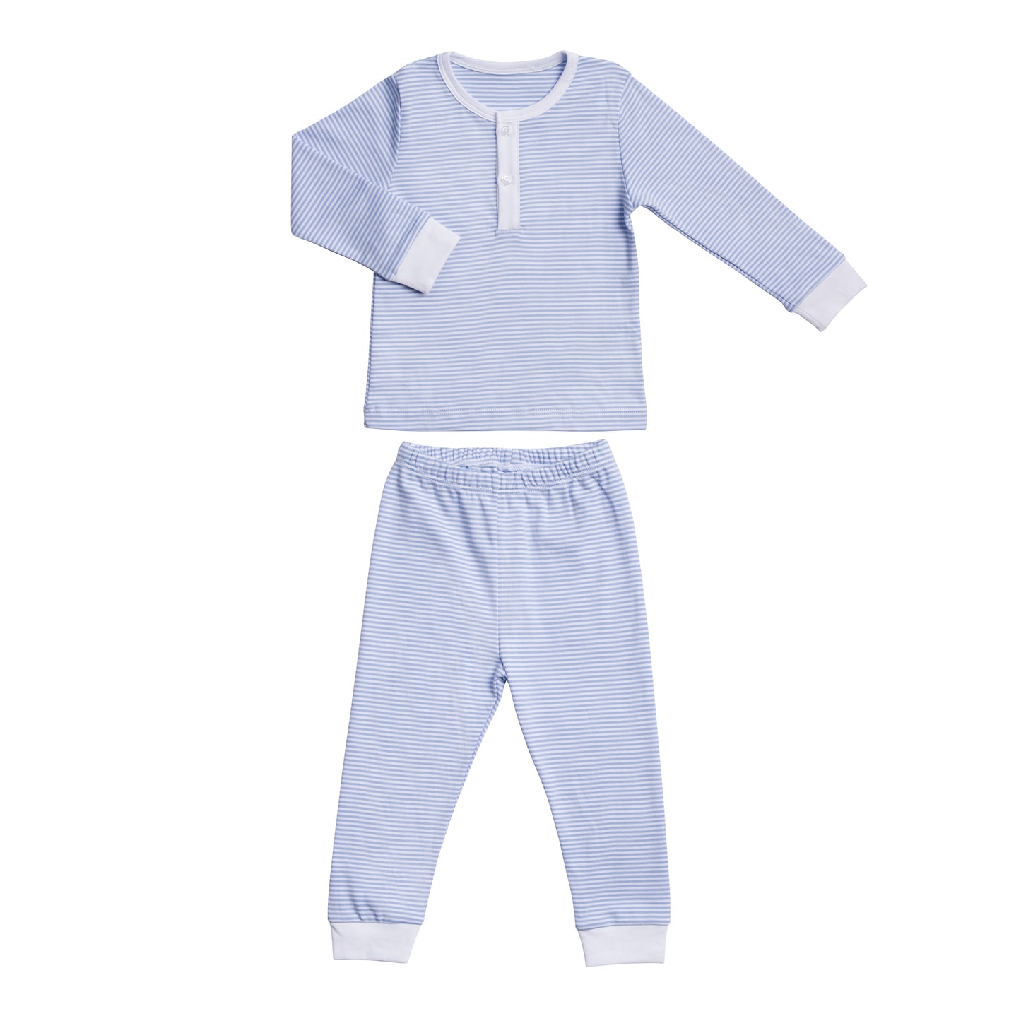 Pijama Longo Listrinhas em Algodão Pima Peruano
