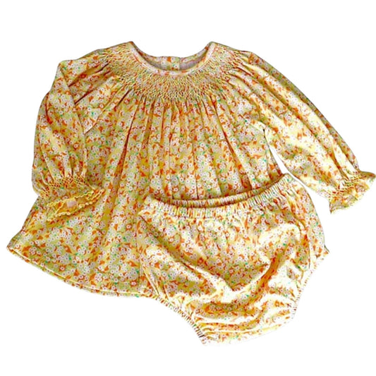 Vestido Bata Amarela em Algodão Pima Peruano