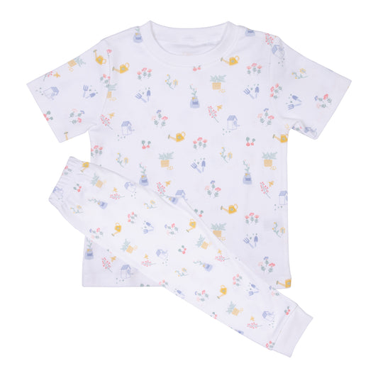 Pijama Estampa Jardim em Algodão Pima
