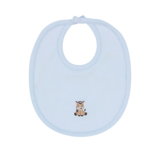 Babador Azul Cavalinho em Algodão Pima Peruano