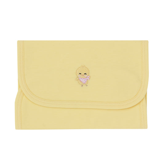 Paninho de boca amarelo pato em algodão pima peruano