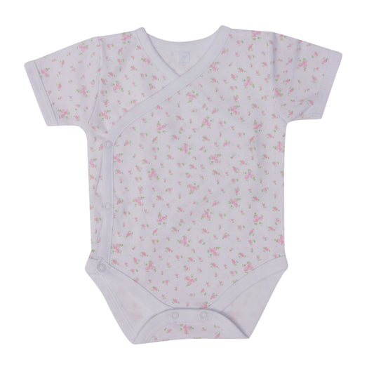 Body Kimono Flowers em Algodão Pima Peruano