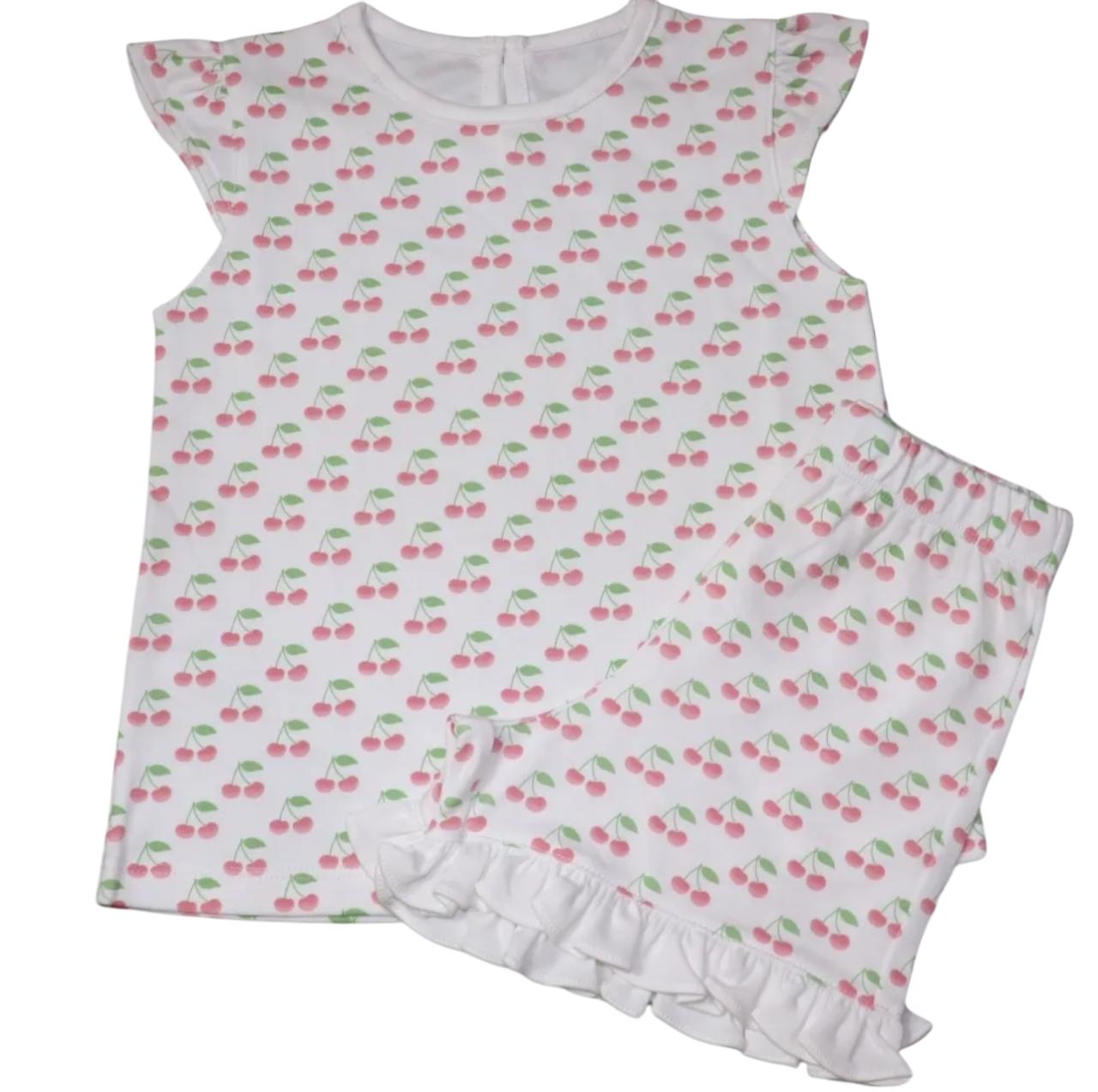 Pijama Curto Cherry em Algodão Pima Peruano