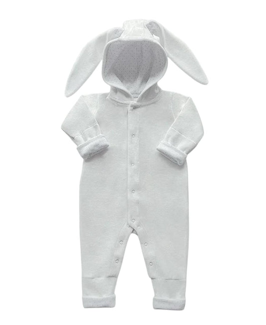 Macacão Longo Capuz Coelho em Plush