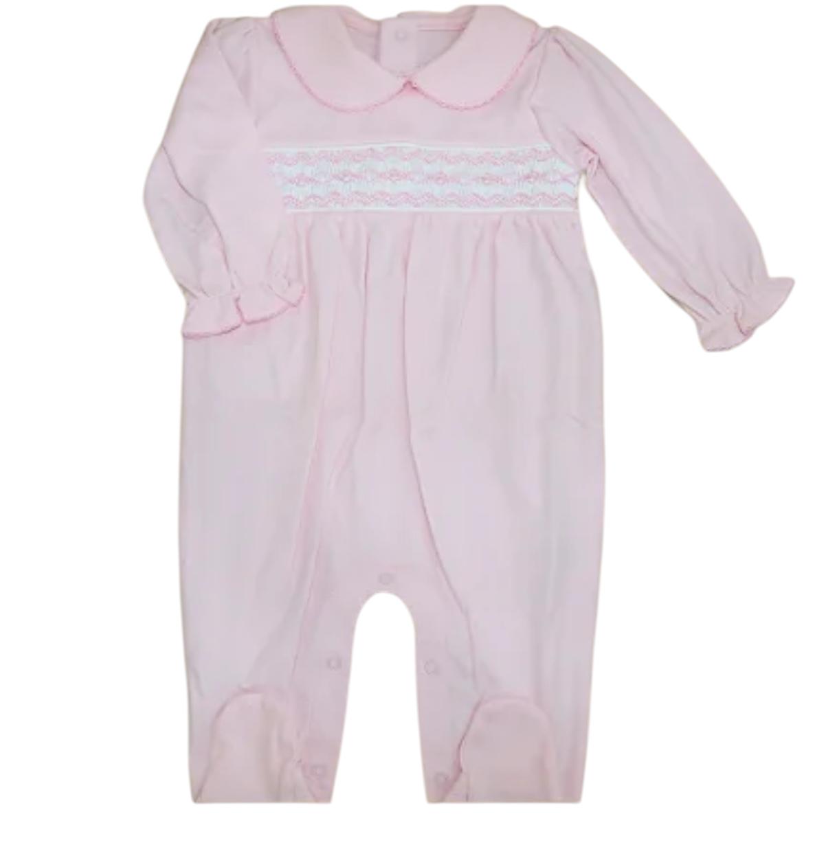 Macacão Longo Rosa Smock Losango Rosa