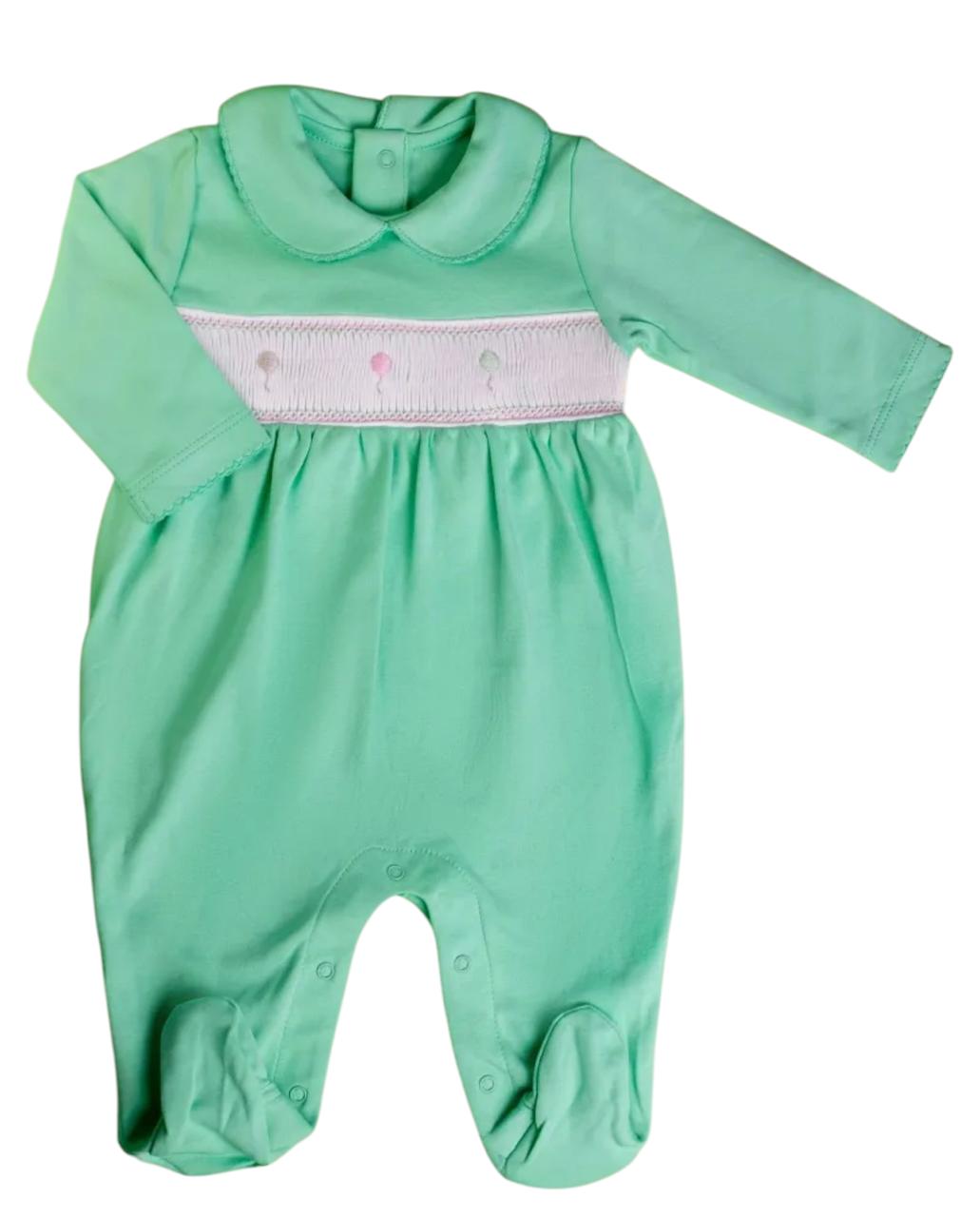 Macacão Longo Verde Smock Balão