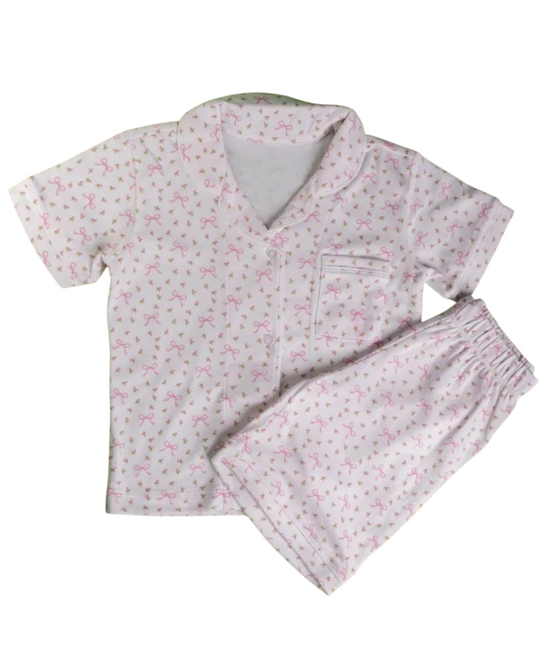 Pijama Curto Botões Florzinha