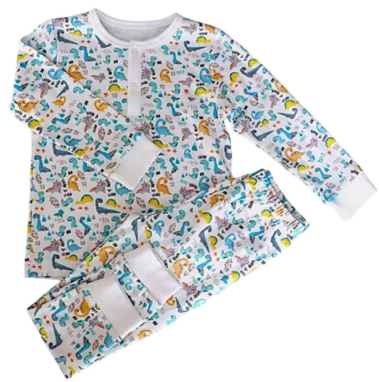 Pijama Longo Dino em Algodão Pima Peruano