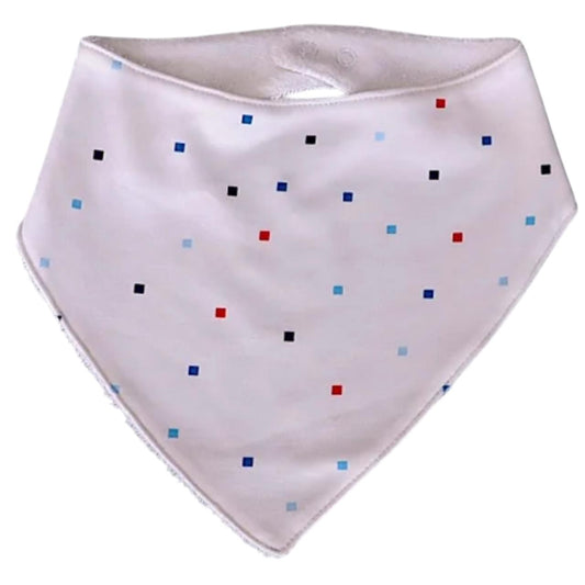 Babador Bandana Estampa Pixels em Algodão Pima Peruano