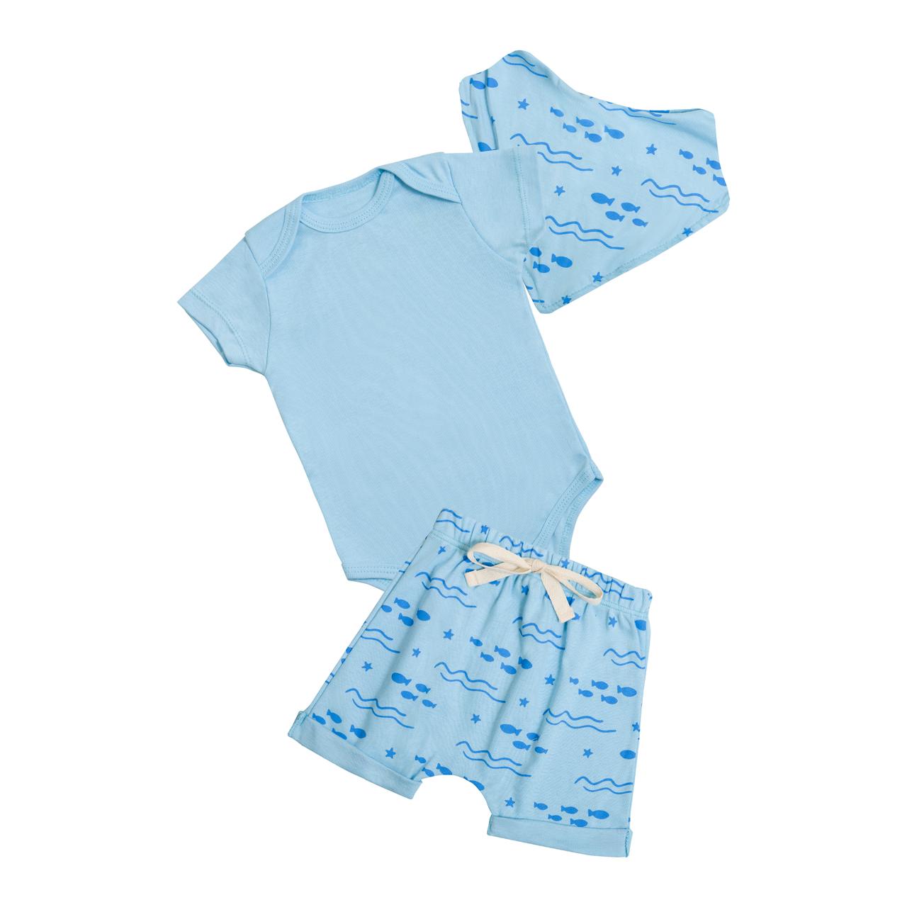 Conjunto Estampa Peixinho Azul