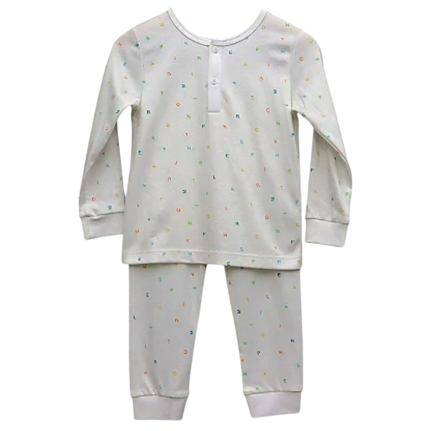 Pijama Longo Letras Coloridas em Algodão Pima Peruano