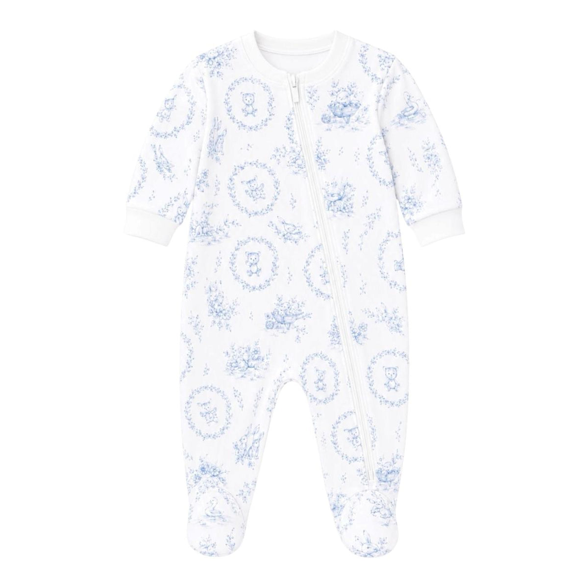 Macacão Longo Toys Blue com Ziper em Algodão Pima Peruano - PRÉ VENDA