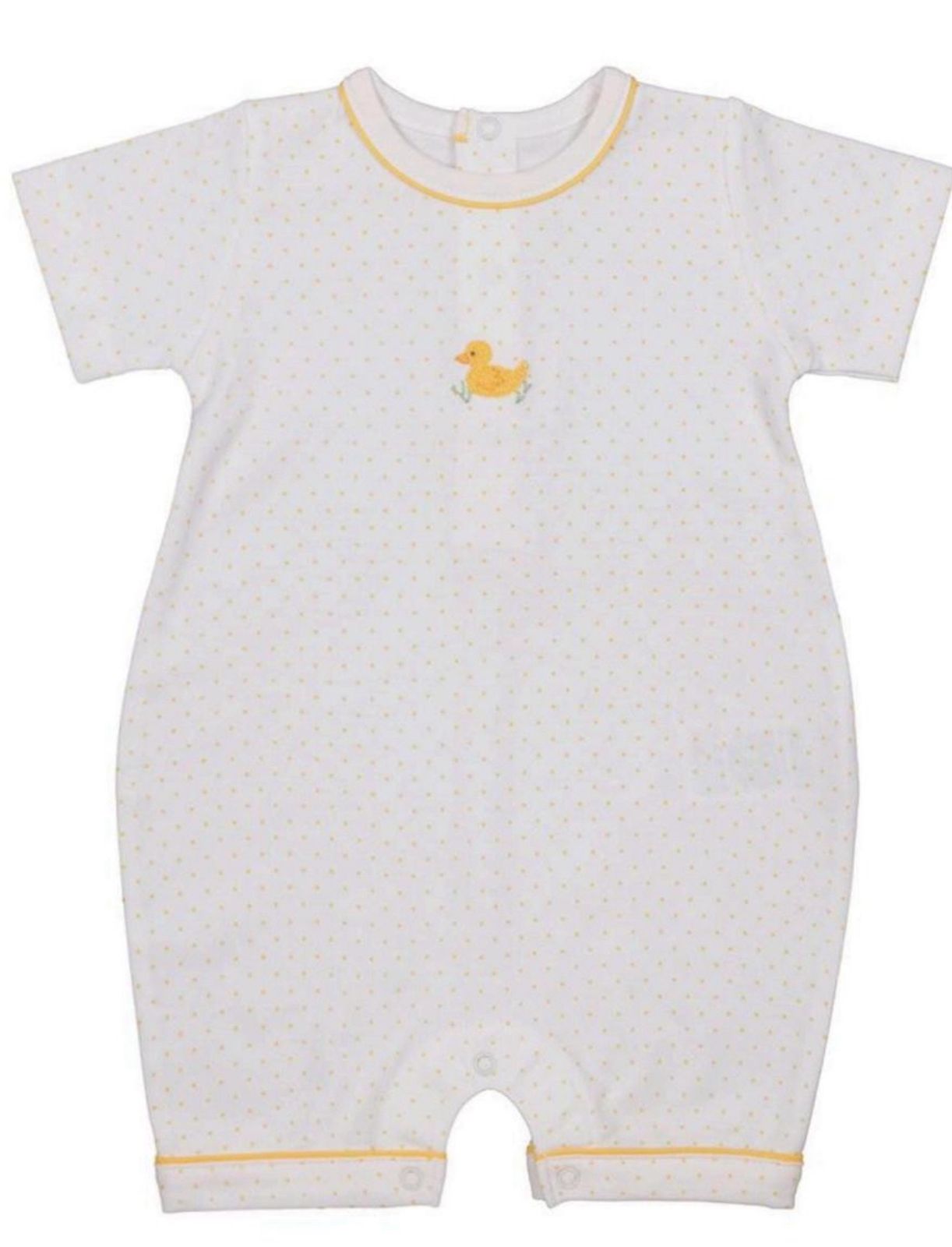 Macacão Curto Baby Ducky em Algodão Pima Peruano