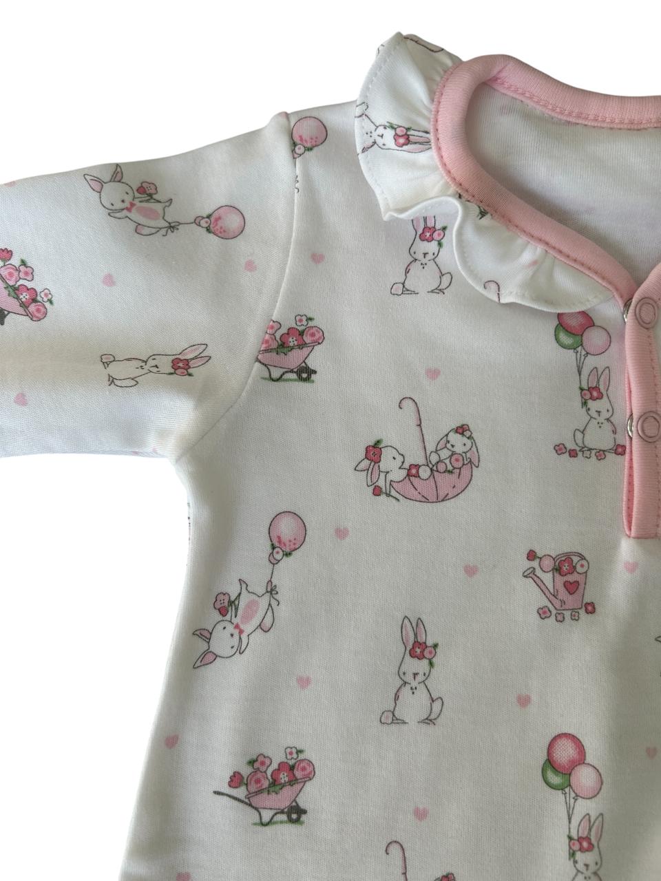 Macacão Longo Estampa Pinky Bunny