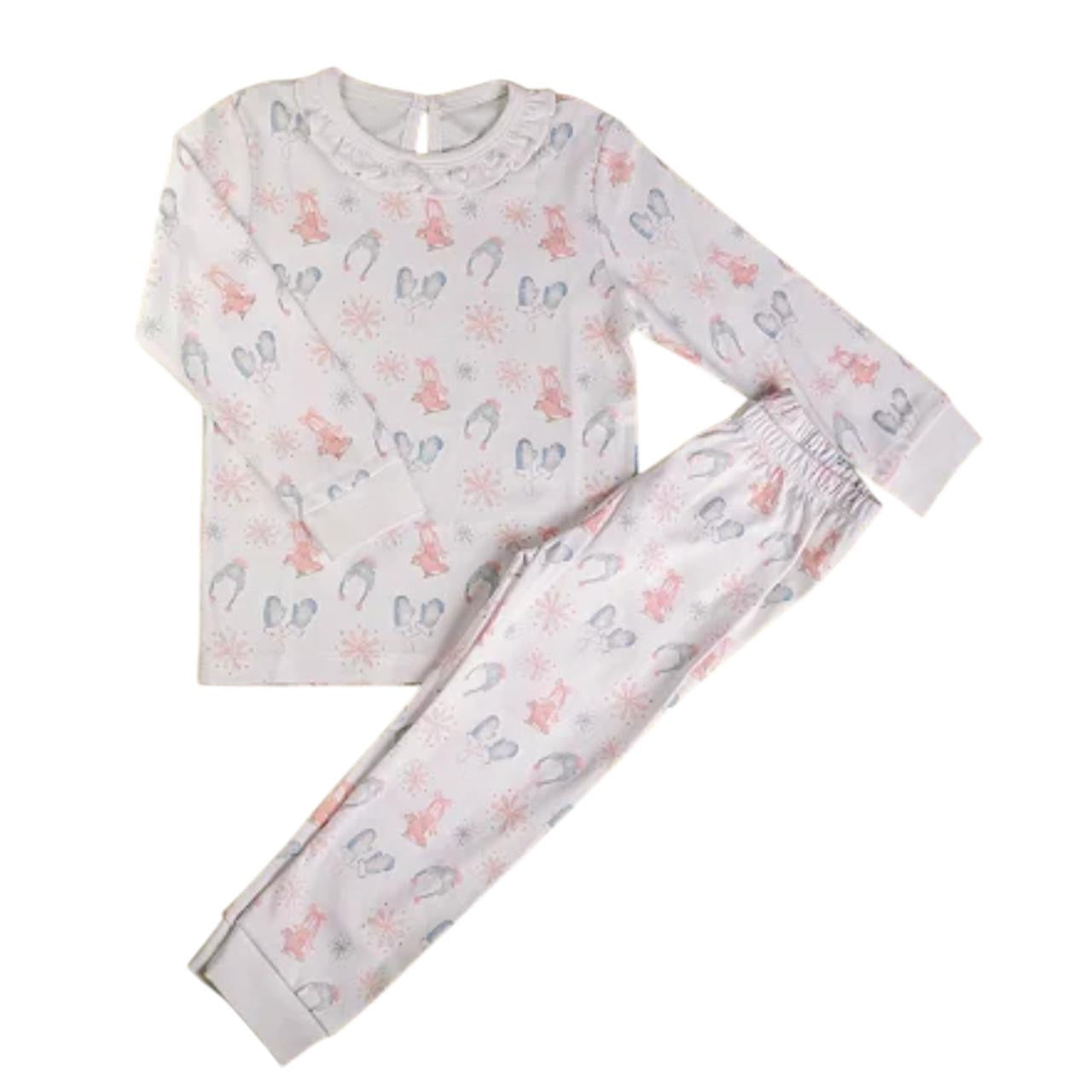Pijama Longo Estampa Patins Rosa