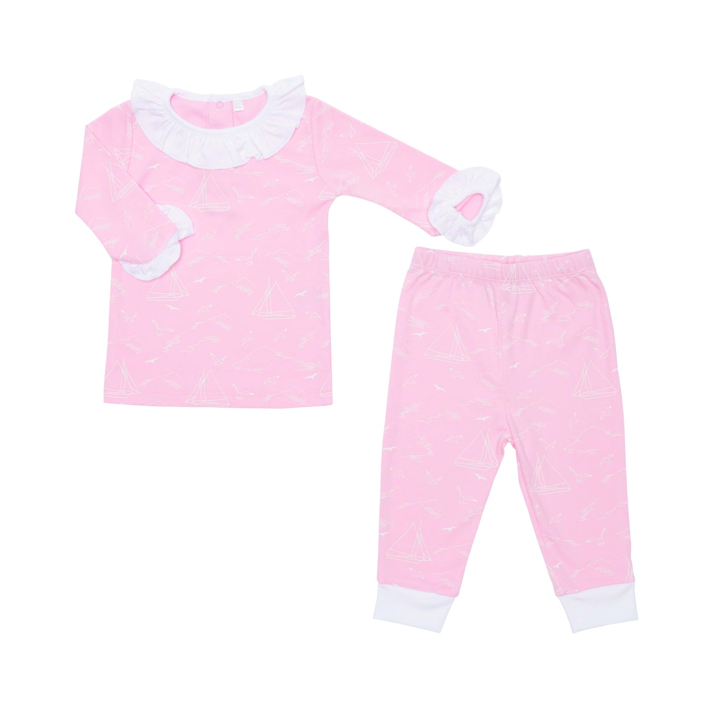 Pijama Veleiro Rosa em Algodão Pima Peruano