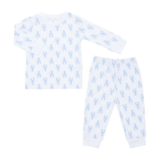 Pijama Lagosta Azul em Algodão Pima Peruano