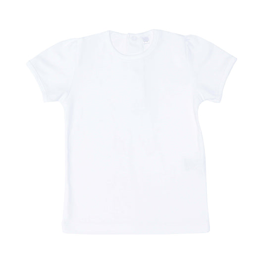 T-shirt Branca Menina em Algodão Pima Peruano