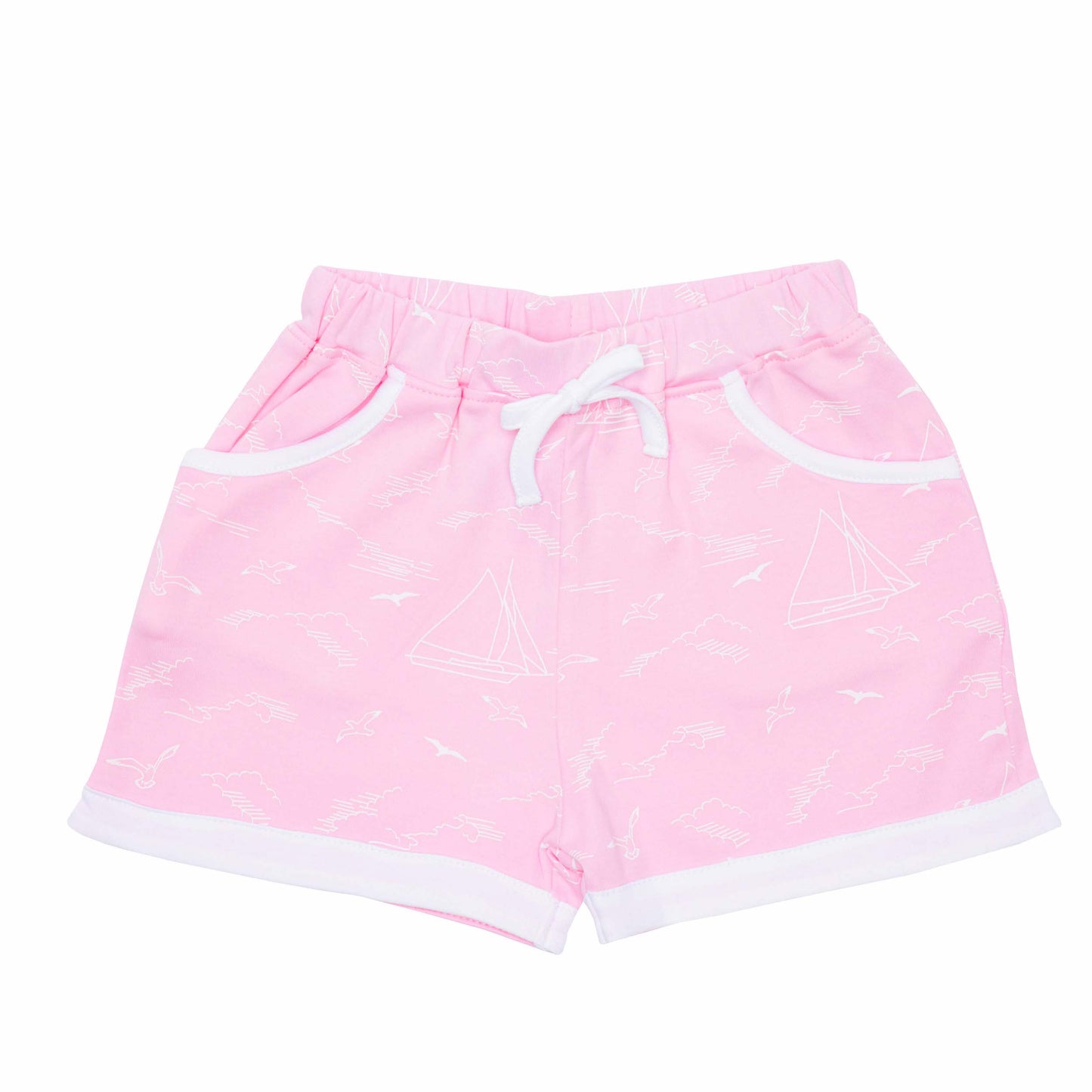 Short Veleiro Rosa em Algodão Pima Peruano