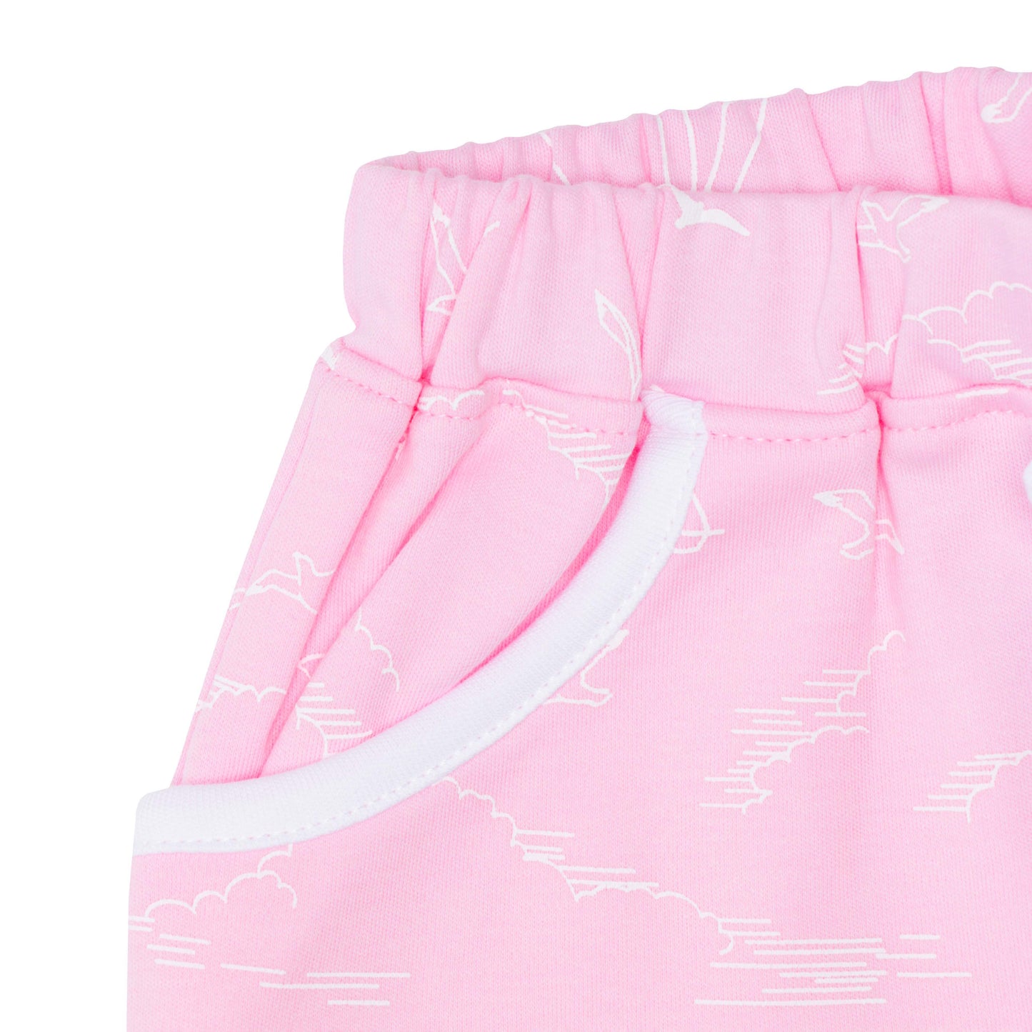 Short Veleiro Rosa em Algodão Pima Peruano