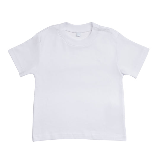 T-shirt Branca Infantil em Algodão Pima Peruano