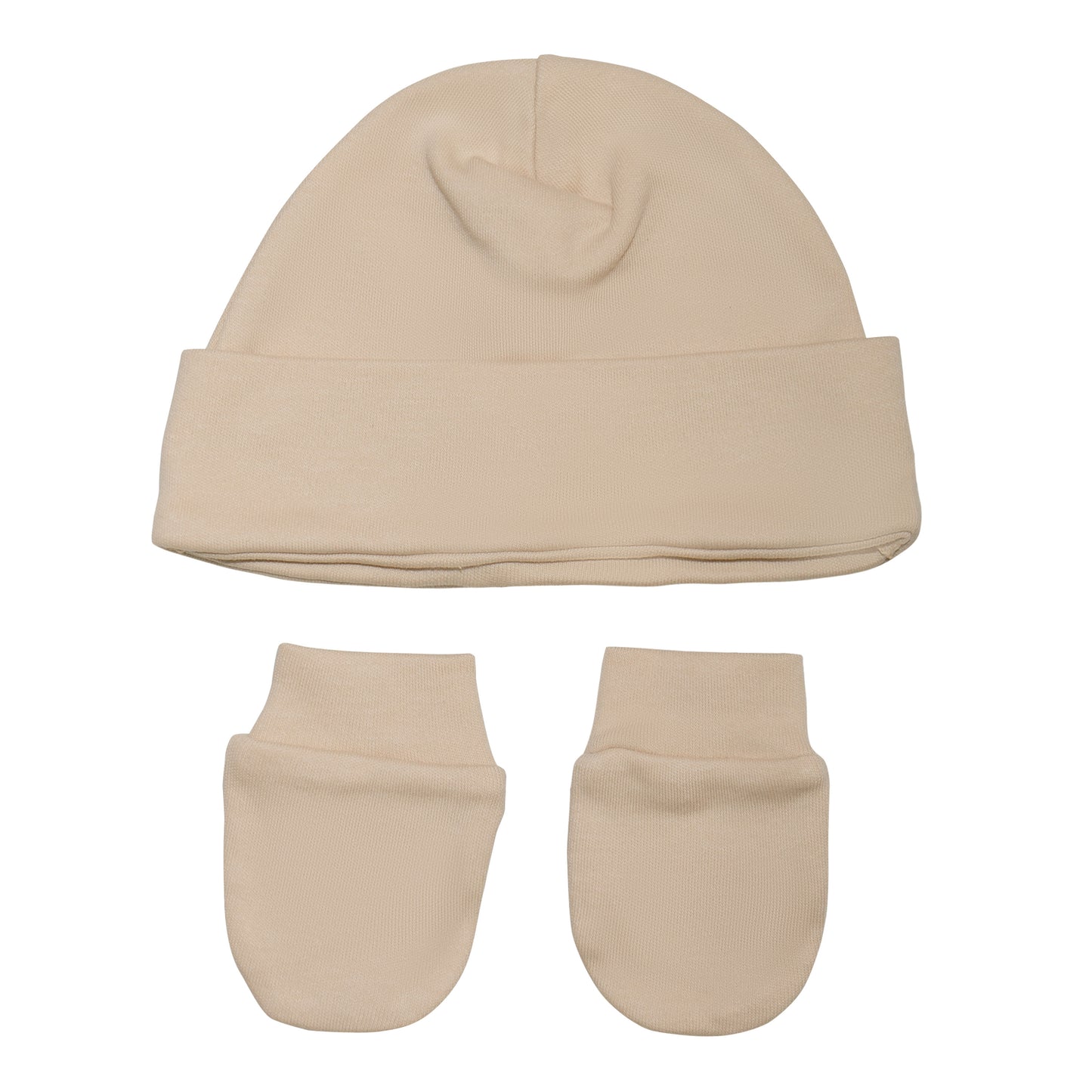 Conjunto Gorro e Luva em Algodão Egípcio