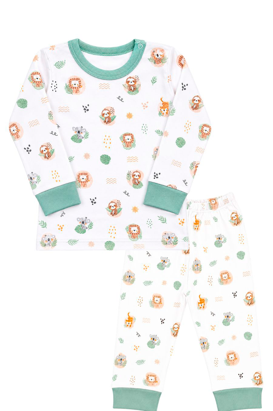 Pijama Longo Jardim Zoo em Algodão Pima Peruano