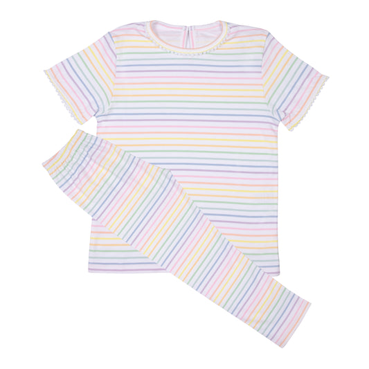 Pijama Longo Listras Rainbow