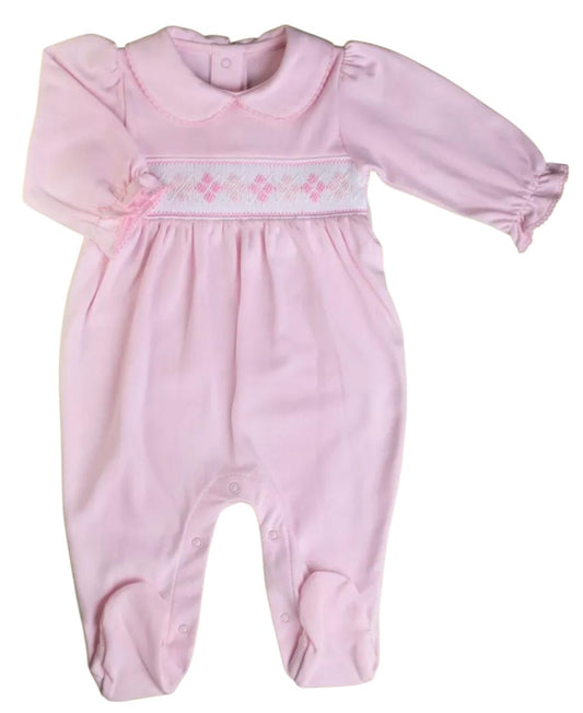 Macacão Longo Rosa Smock Escoces