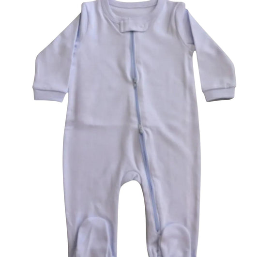 Macacão Longo Azul Ziper Duplo