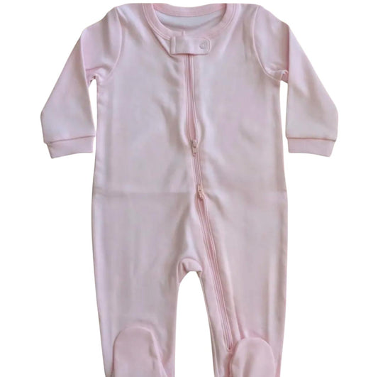 Macacão Longo Rosa Ziper Duplo