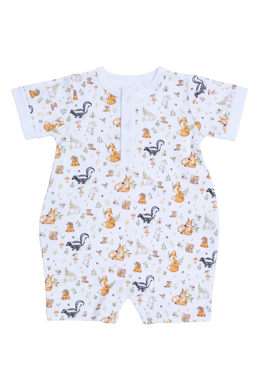 Macacão Curto Floresta em Algodão Pima Peruano