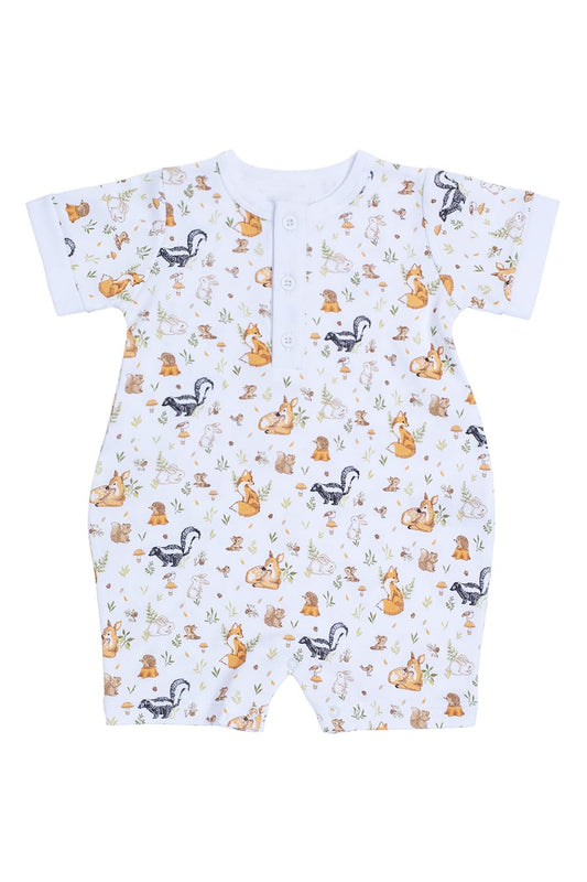 Macacão Curto Floresta em Algodão Pima Peruano