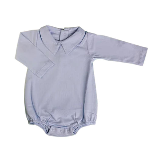 Body Bubble Manga Longa Azul em Algodão Pima Peruano