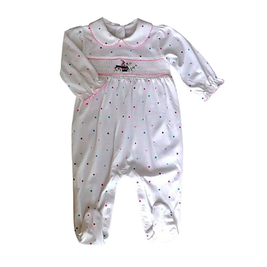 Macacão Longo Smock Regador em Algodão Pima Peruano