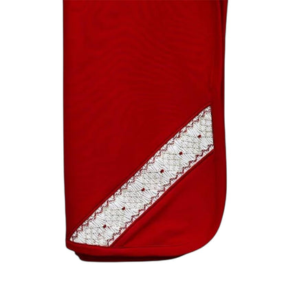 Manta Smock Ponto Vermelho em Algodão Pima Peruano