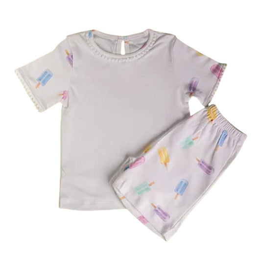 Pijama Curto Picolé Candy Colors em Algodão Pima Peruano