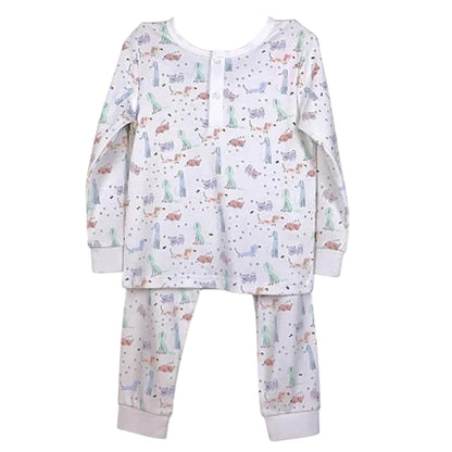 Pijama Longo Cachorrinhos (menino) em Algodão Pima Peruano