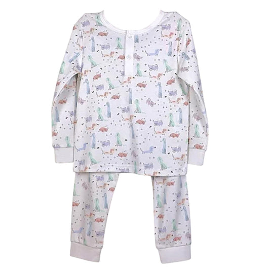 Pijama Longo Cachorrinhos (menino) em Algodão Pima Peruano