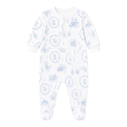 Macacão Longo Toys Blue com Ziper em Algodão Pima Peruano - PRÉ VENDA
