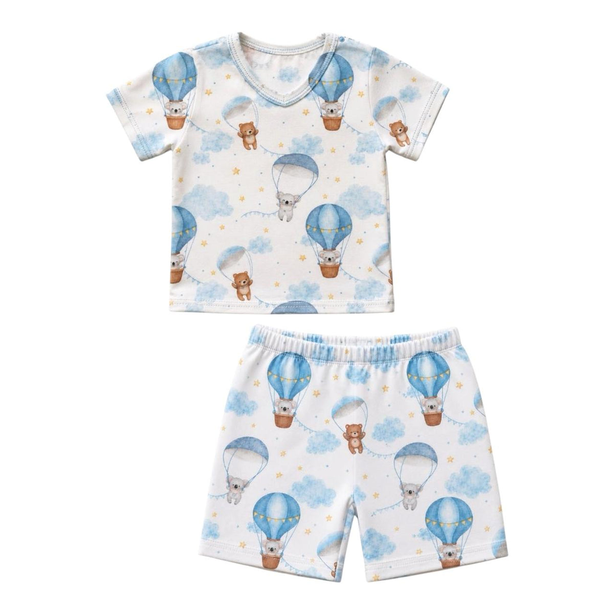 Pijama Curto Koala em Algodão Pima Peruano - PRÉ VENDA