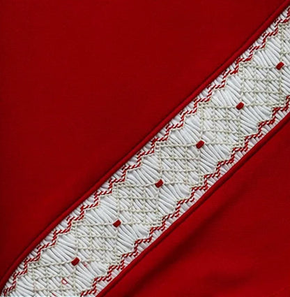 Manta Smock Ponto Vermelho em Algodão Pima Peruano