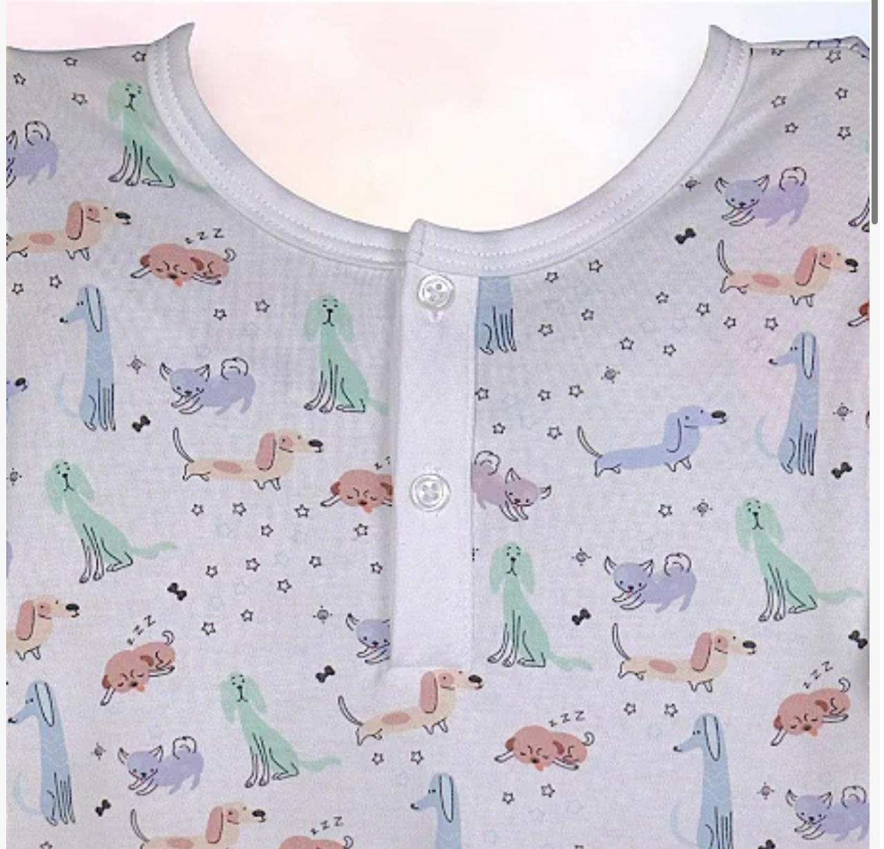 Pijama Longo Cachorrinhos (menino) em Algodão Pima Peruano