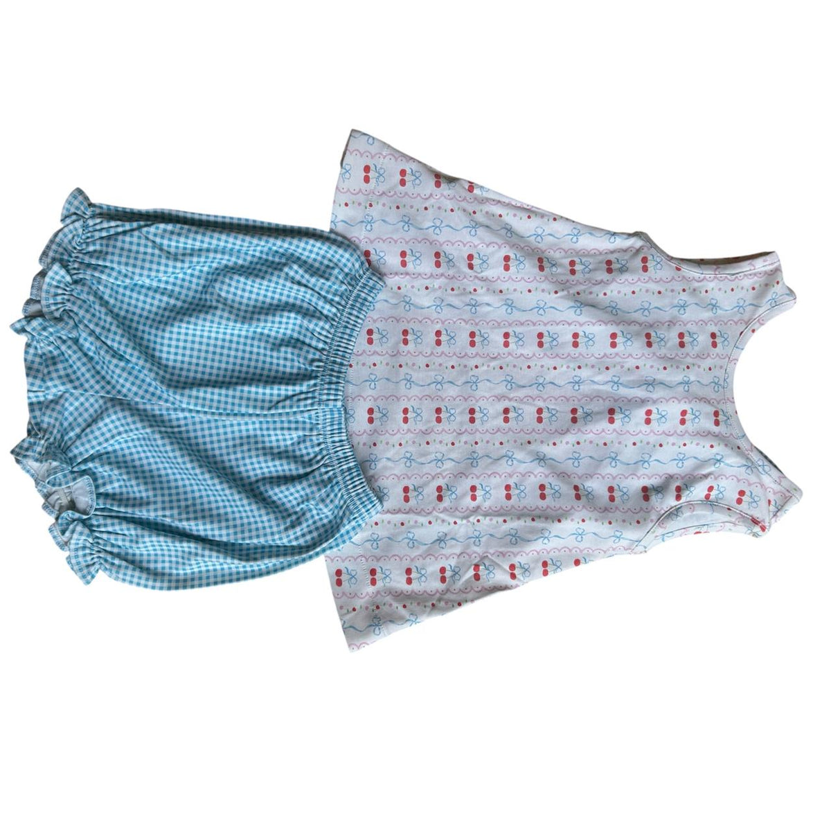 Pijama Curto Cherry e Short Xadrez em Algodão Pima Peruano
