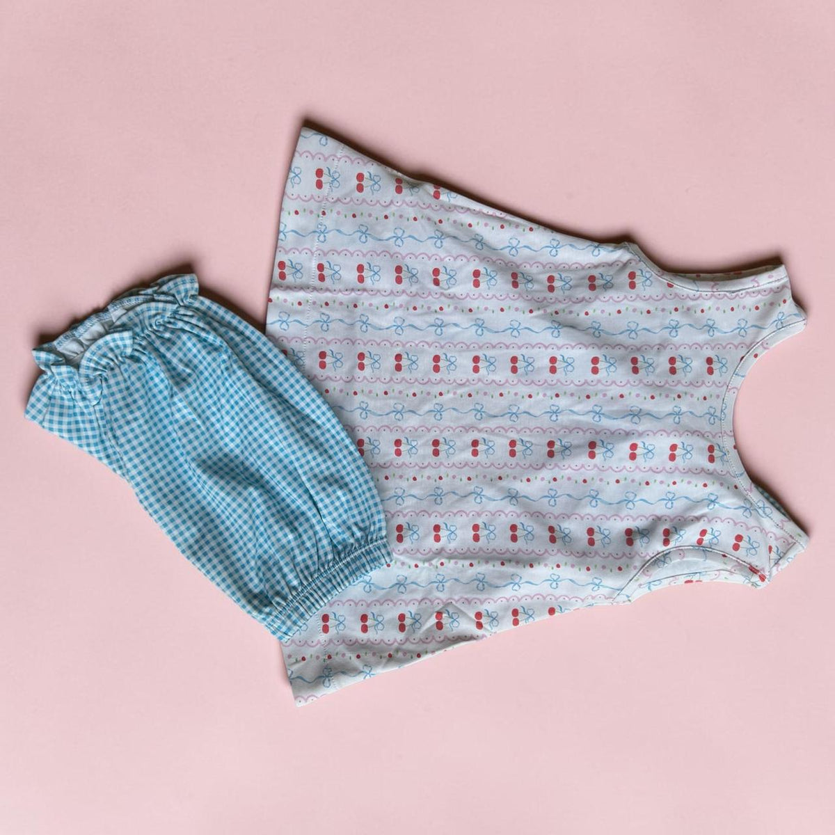 Pijama Curto Cherry e Short Xadrez em Algodão Pima Peruano