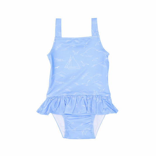 Maiô Estampa Veleiro Azul